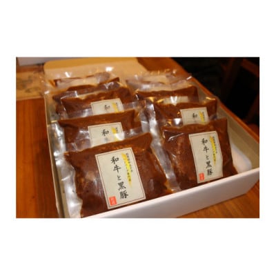 黒毛和牛＆黒豚デミグラスソースハンバーグ10個セット【配送不可地域：離島】