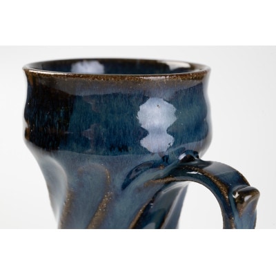 ルリ海鼠縦斜め鎬マグカップセット