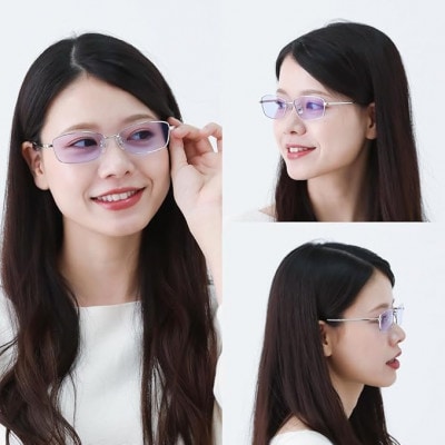 [ネオコントラスト]調光サングラス スクエアフレーム・シルバー　型番:S1034S-PHN