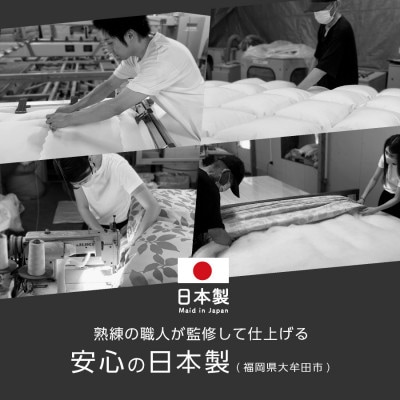 大牟田市生産 合繊敷き布団 シングルロング 中綿1.8kg 100×210cm グレー