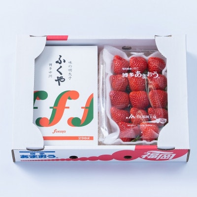 【11月下旬より順次発送】福岡産あまおう＆ふくや味の明太子(大)(大牟田市)【配送不可地域：離島・北海道・沖縄県】