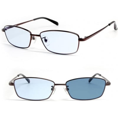 [ネオコントラスト]調光サングラス スクエアフレーム・ブラウン　型番:S1034B-PHN