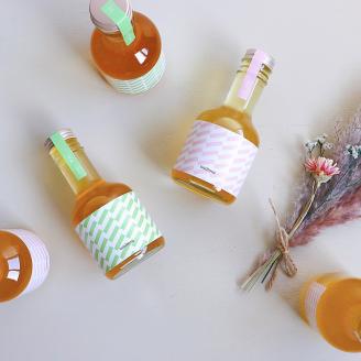 海酢6本セット（濃縮タイプ）_海酢 180ml 6本 セット 桃 白ぶどう 各 3本 濃縮タイプ フルーツビネガー umitosu フコイダン 配合 お酢 ドリンク 炭酸割り ミルク割り アレンジ いろいろ かわいい こだわり 瓶 ギフトボックス入り 贈答用 おすすめ お取り寄せ 福岡県 久留米市 送料無料_Ex210