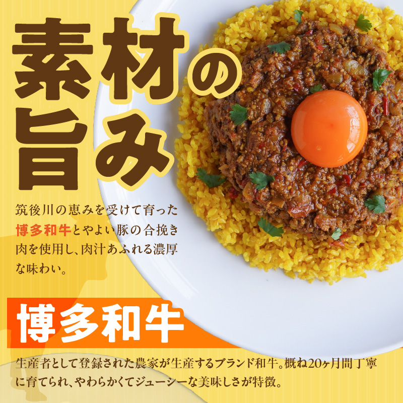 博多和牛焦がしキーマカレー_博多和牛 焦がし キーマカレー 180g × 5パック やよい豚 合い挽き たまねぎ ロースト スパイスソムリエ 厳選調合 カレー スパイスカレー 時短 簡単 冷凍 お取り寄せ 福岡県 久留米市 送料無料_Ca023