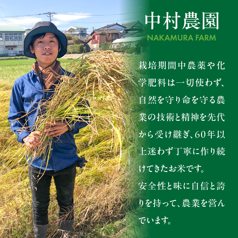 令和7年産夢つくし（玄米）2kg中村農園いのちの米_令和7年産 夢つくし 2kg 玄米 いのちの米 つややか 光沢 もちもち 食感 粘り 甘み ビタミン ミネラル 食物繊維 国産 米 新米 ブランド米 ご飯 おにぎり おむすび 弁当 主食 食品 食べ物 グルメ お取り寄せ お取り寄せグルメ 福岡県 久留米市 送料無料_Gr062