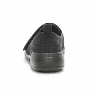 MS大人の上履き02 ブラック_大人の上履き 靴 室内 シューズ 履きやすい 入院 軽い運動 リハビリ デイサービス 室内作業 軽量 簡単 洗える 施設 室内履き Ag+ 抗菌 防臭 ムーンスター 大人用 福岡県 久留米市 送料無料_Ls012