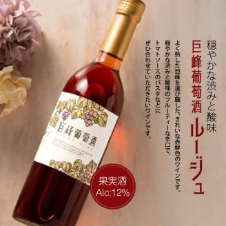 【バリはやッ！ZIPにて紹介されました】久留米市田主丸町で育った葡萄100％ 巨峰ワイン2種セット（720ml×2本）_巨峰ワイン2本セット 2種 1本 720ml 赤ワイン ルージュ 12% フルーティ 辛口 渋み 酸味 白ワイン スウィート 11% お酒 アルコール 甘味 旨味 果実酒 葡萄酒 渋み 酸味 ぶどう 巨峰ワイナリー お取り寄せ 福岡県 久留米市 田主丸町 送料無料_Ew003