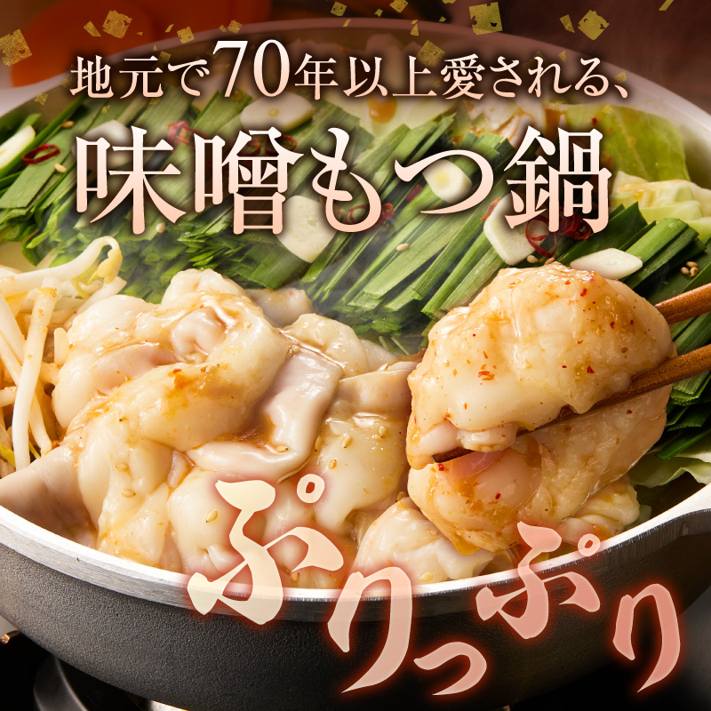 新味噌もつ鍋うどんセット 3人前（野菜あり）追加たれ付き _ 新味噌 もつ鍋セット 3人前 野菜あり うどん麺 追加たれ付き 和牛 小腸 もつ もつ鍋の出汁 厳選 国産牛 ぷりっぷり 食感 うまみ 甘み 秘伝のたれ 冷凍 鍋セット グルメ もつ鍋 お取り寄せ 福岡県 久留米市 送料無料 _Cn141-01 うどんセット（野菜あり）