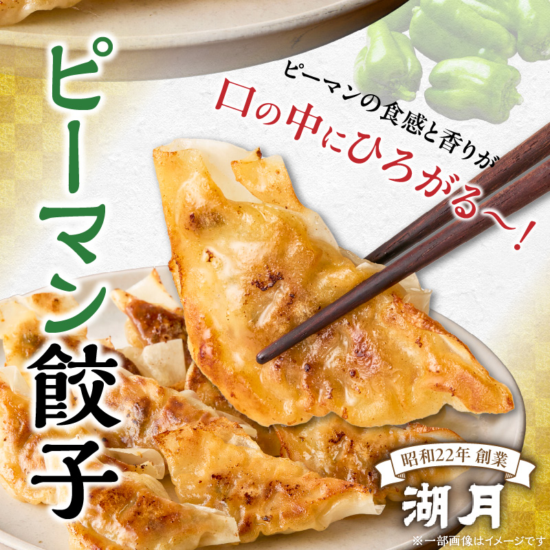 冷凍ピーマン焼餃子 _ 10個 × 3パック タレ付き ぎょうざ専門店 湖月 自家製 手作り 職人技 冷凍 ピーマン 餃子 薄皮 ジューシー 焼き餃子 香ばしい 香り 食感 おかず おつまみ お取り寄せ お取り寄せグルメ 福岡県 久留米市 送料無料 _Cx254
