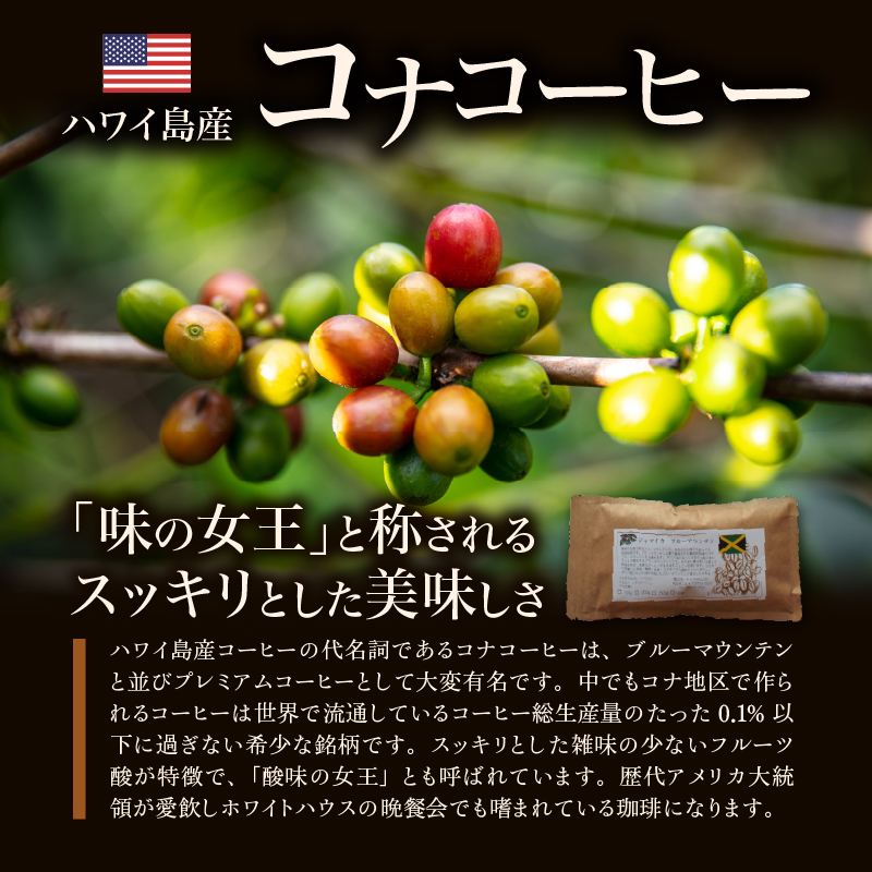 ブルーマウンテン100g＆ハワイコナコーヒー100g 粉コース_コーヒー 粉 各 100g 2種 ジャマイカ 産 ブルーマウンテン ハワイ 島産 コナコーヒー 珈琲の王様 高級 銘柄 シルキー 舌触り 苦味 酸味 甘味 コク 調和 味わい プレミアム スッキリ フルーツ酸 酸味の女王 焙煎 鮮度 ギフト お取り寄せ 送料無料_Ec011-P