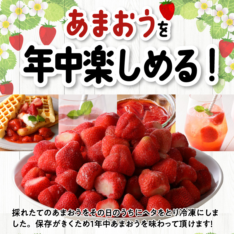 福岡県産 冷凍あまおう 2000g（500g×4パック）_いちご 冷凍 あまおう 合計約2000g 約500g × 4パック ヨーグルト アイス ジャム スムージー 果汁 栄養素 食物繊維 ビタミンＣ キシリトール カリウム 風邪予防 アンチエイジング 福岡県産 果物 フルーツ スイーツ 久留米市 お取り寄せ 送料無料_Fi210