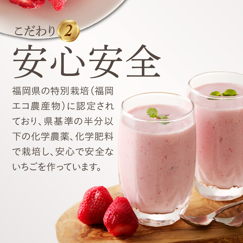 旬のおいしさそのまま！池田農園の特殊冷凍あまおう1.5kg_池田農園 特殊 冷凍 完熟 あまおう 1.5kg  糖度 酸度 バランス 旬 おいしさ そのまま アートロックフリーザー 急速冷凍 サクサク 食感 福岡エコ農産物認定 こだわり 管理 真空パック デザート 果物 いちご グルメ お取り寄せ 福岡県 久留米市 送料無料_Fi213