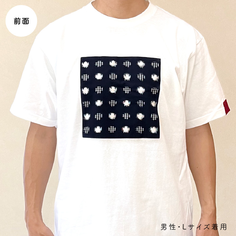 風のおくりものＴシャツ・白（男女兼用サイズ）L_Qk009-4 L