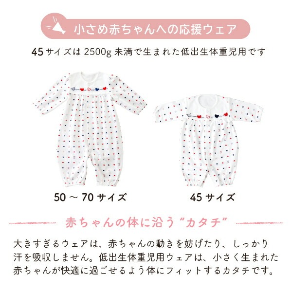 低出生体重児用ウェアセット _ 低出生体重児 ウェア セット 小さいサイズ 赤ちゃんの城 ベビー用品 ベビー服 赤ちゃん 新生児 子供 出産祝い 贈り物 ツーウェイオール 保湿性 春秋 スムース素材 短肌着 コンビ肌着 オールシーズン フライス素材 伸縮性 吸水性 久留米市 送料無料 _Sd025