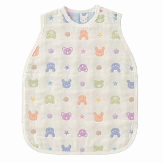 6重ガーゼ寝袋（カラフル）_赤ちゃん用 寝袋 スリーパー 0～2歳 ガーゼ 6重ガーゼ 綿100％ 着丈 約51cm 身巾 約40cm 日本製 1年中 新生児 男の子 女の子 動物柄 パステル チェック 寝かせたまま 着せ替え スムーズ 両脇 肩 開き 優しい 肌触り ベビー用品 赤ちゃんの城 送料無料_Ss009