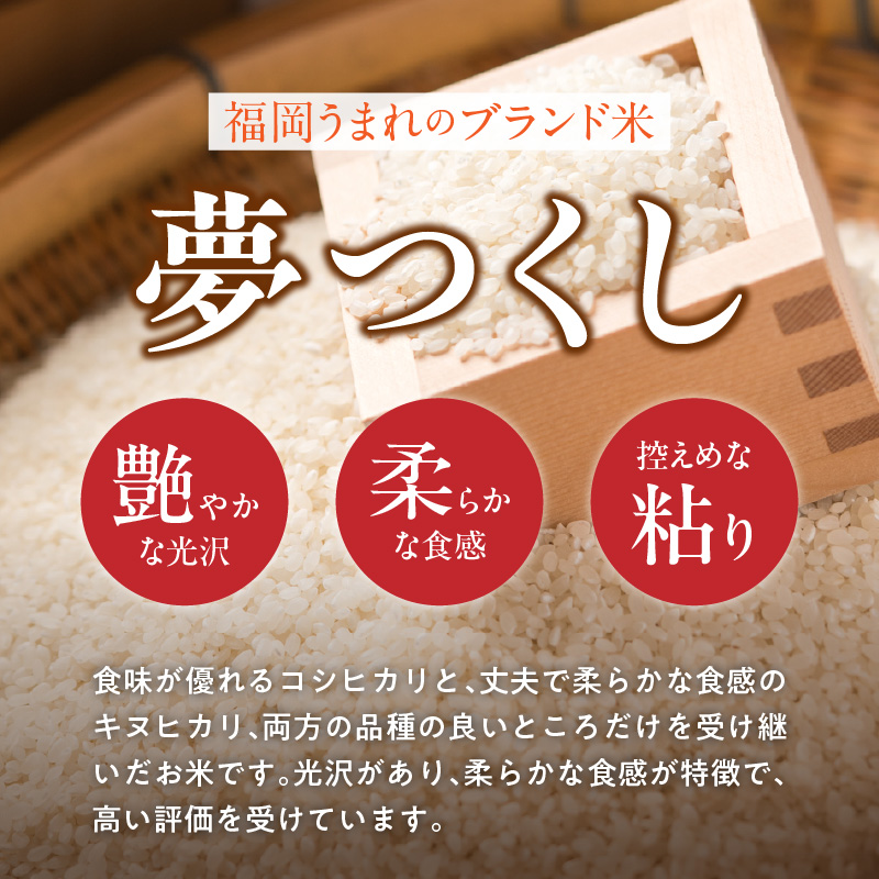 【定期便3回】【令和8年産 新米】福岡県産ブランド米夢つくし 白米 4.5kg×3回 _ 【令和8年産 新米】 夢つくし 4.5kg 3回 定期便 福岡県産 久留米産 ブランド米 精米 品種 艷やか 光沢 やわらかい 食感 米 ご飯 白ご飯 おにぎり 弁当 食品 お取り寄せ 福岡県 久留米市 送料無料 _Tk103-03 3回