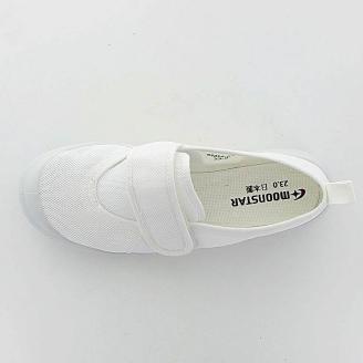 MS大人の上履き02 ホワイト_大人の上履き 靴 室内 シューズ 履きやすい 入院 軽い運動 リハビリ デイサービス 室内作業 軽量 簡単 洗える 施設 室内履き Ag+ 抗菌 防臭 ムーンスター 大人用 福岡県 久留米市 送料無料_Ls013