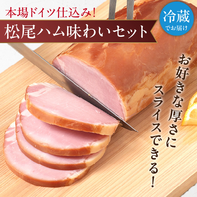 松尾ハムセットB（ロースハム800g 1本）_大正4年創業 傳承手拵ハム 松尾ハム セット B ロースハム 1本 グルメ ハム 加工品 豚肉 朝食 サンドイッチ おつまみ おかず サラダ トースト ご飯のお供 お中元 お取り寄せ お取り寄せグルメ ギフト 福岡県 久留米市 送料無料_Ax213