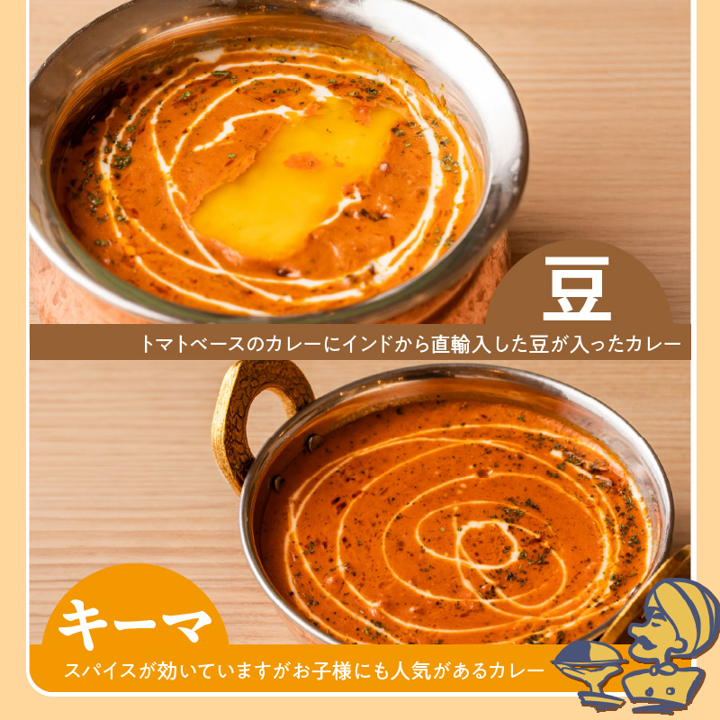 【中辛】ビスヌ 本格カレー 5種_ビスヌ 本格 カレー 5種 バターチキン 豆 海老 チキン キーマ 各 1個 中辛 インドカレー スパイス こだわり インド 直輸入 Aランク できたて 冷凍 真空パック お取り寄せ 福岡県 久留米市 送料無料_Ca046-02 中辛