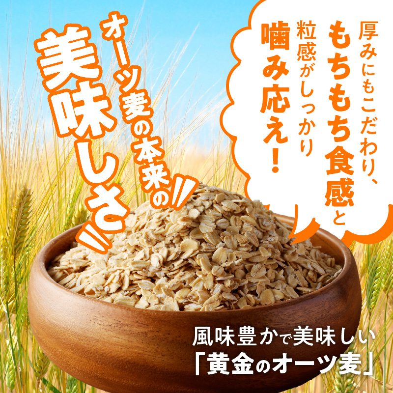 オートミール ロールドオーツ 4.8kg（1袋800g入り×6） オーツ麦 1袋800g入り 無添加 国内製造 チャック付き袋 もちもち 食感_オートミール ロールドオーツ オーツ麦 低糖質 低GI アレルゲンフリー グルテンフリー たんぱく質 食物繊維 鉄分 国内製造 品質管理 徹底 安心 安全 もちもち食感 粒感 噛み応え 送料無料 保存 便利 チャック付き 福岡県 久留米市_Ca529