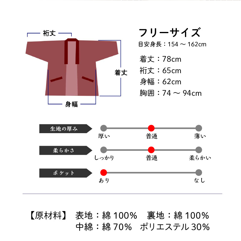 久留米綿入り はんてん 女性用 ヒッコリー柄【ネイビー】_久留米織 ヒッコリー柄 女性用 はんてん 綾織 久留米綿入り 選べる カラー ネイビー リビング 保温性 吸湿性 着心地よい 体 馴染む ポケット 暖かい 部屋着 防寒 ギフト 敬老の日 プレゼント ゆったり 楽 おしゃれ モダン 福岡県 久留米市 送料無料_Qf006-2 ネイビー