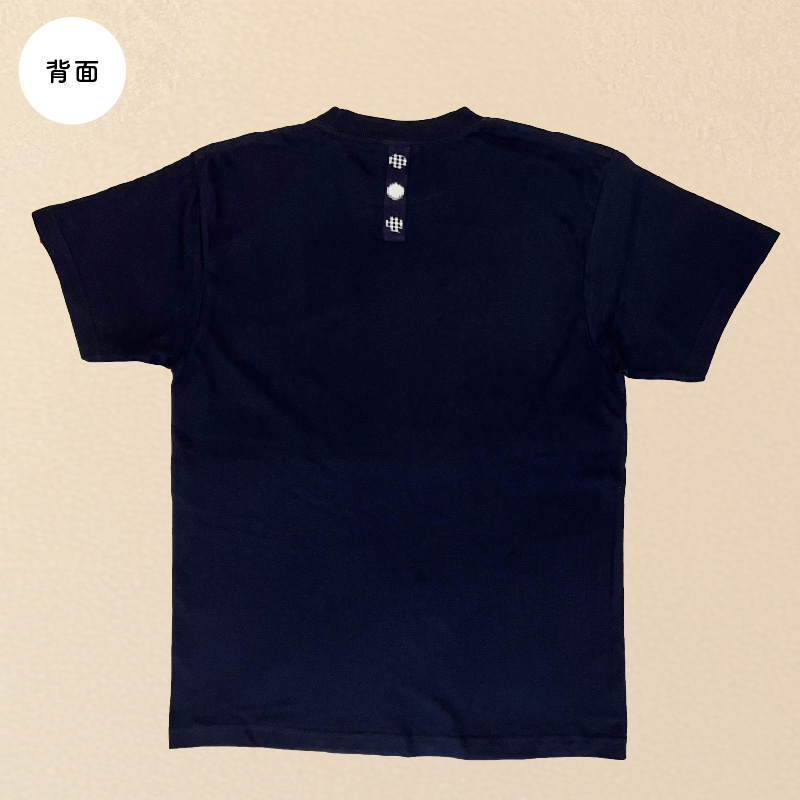 風のおくりものＴシャツ・紺色（男女兼用サイズ）S_Qk010-2 S