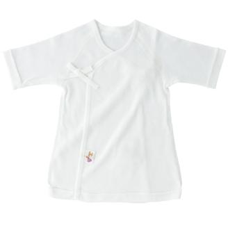 短肌着2枚セット_キッズデザイン賞受賞！ 短肌着 2枚 セット 50～60cm 綿100％ トリコロール 出産準備 オールシーズン フライス素材 伸縮性 吸水性 通気性 平面縫製 ベビー用品 肌着 丈夫 日本製 赤ちゃん ベビーウェア 福岡県 久留米市 赤ちゃんの城 送料無料_Sd009