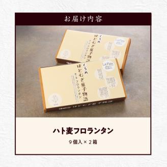 ハト麦フロランタン_ハト麦 フロランタン 9個入り × 2箱 キャラメル風味 グルテンフリー 小分け お茶会 お土産 手土産 洋菓子 フランス菓子 お菓子 おやつ デザート スイーツ 焼き菓子 食品 福岡県 久留米市 お取り寄せ お取り寄せグルメ 送料無料_Dw008