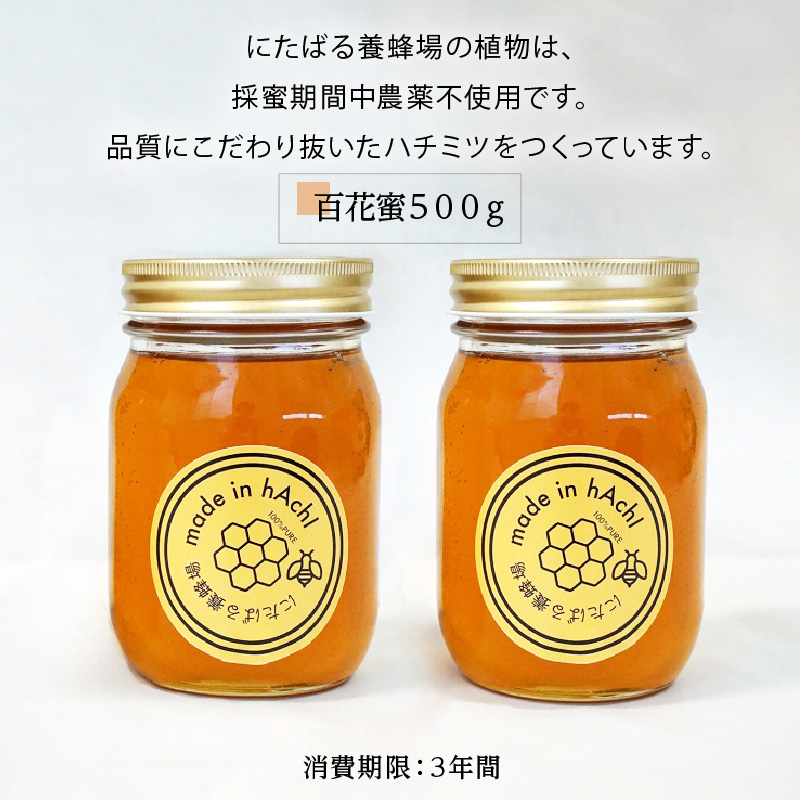 百花蜜500g 2本セット_ハチミツ 国産 百花蜜 500g × 2本 セット 自然の恵み 疲労回復 風邪予防 ダイエット効果 ハニー スイーツ パン 紅茶 保存食 非常食 調味料 瓶タイプ 相性抜群 お取り寄せ 福岡県 久留米市 送料無料_Ca027