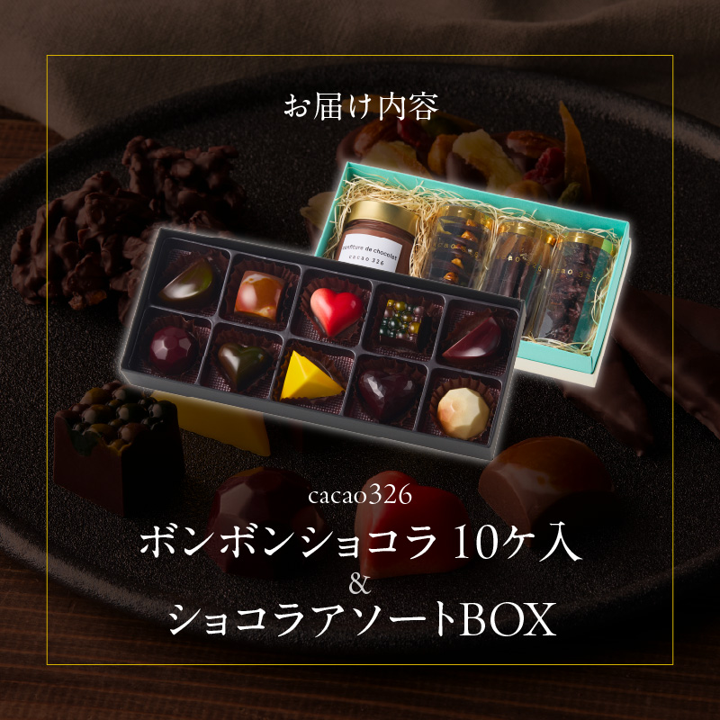 ボンボンショコラ10ヶ入とショコラアソートBOXのセット_ボンボンショコラ 10ヶ入 ショコラアソート BOX セット いちご ワイン ライム 八女茶 カシス ナッツ ハチミツ コーヒー 柑橘 ラムレーズン コンフィチュール ホットチョコレート パン モンディオン オランジェット ロシェ お菓子 福岡県 久留米市 送料無料_Dw021