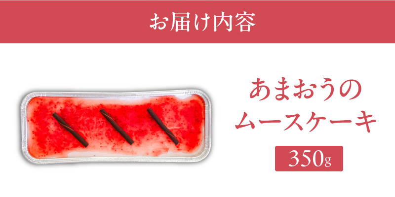 福岡県産【あまおう使用】あまおうのムースケーキ　350g×1個_あまおう ムースケーキ 350g × 1個 福岡県産 ケーキ ムース いちご ソース アイスケーキ 半解凍 ケーキ 解凍 冷凍 家族 友達 シェア お取り寄せ お取り寄せスイーツ デザート 福岡県 久留米市 送料無料_Dw083