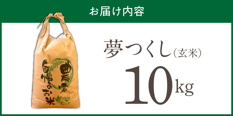【2026年10月より順次発送】福岡県産ブランド米夢つくし 玄米 10kg【令和8年産 新米】 _ 夢つくし 10kg 1回 福岡県産 久留米産 ブランド米 品種 艷やか 光沢 やわらかい 食感 米 ご飯 おにぎり 弁当 食品 お取り寄せ 福岡県 久留米市 送料無料 _Gr083 1回