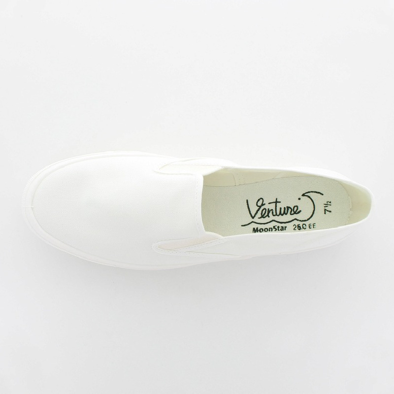 ベンチャースニーカー15　ホワイト（27.5）_ベンチャースニーカー15 ホワイト デイリーシューズ ハーフサイズあり 靴 日本製 ロングセラー スタンダードモデル キャンバス 2E シンプル 履き心地 スニーカー 白 国産 メンズ レディース 福岡県 久留米市 送料無料_Ls025-12 27.5cm