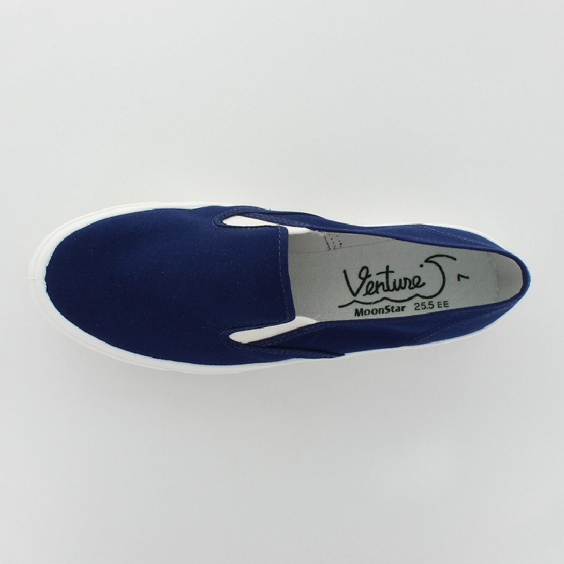 ベンチャースニーカー15　ネイビー（26.5）_ベンチャースニーカー15 ネイビー デイリーシューズ 26.5cm ウイズ 2E 靴 日本製 ロングセラー スタンダードモデル キャンバス シンプル 履き心地 スニーカー 濃紺 無地 国産 メンズ レディース 福岡 久留米 送料無料_Ls027-10 26.5cm