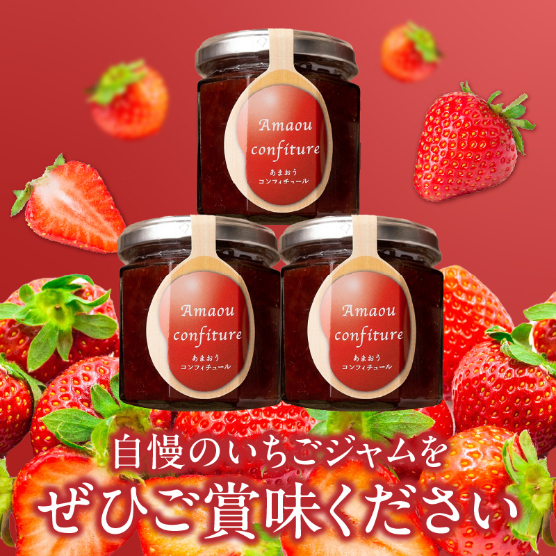 久留米産オリジナルいちご　未来苺（みらいちご）ジャムセット_久留米産 未来苺 みらいちご ジャム 180g × 3個 セット あまおう いちご 甘い オリジナル 上質 果物 フルーツ 朝食 ヨーグルト パン トースト 瓶 国産 南国フルーツ株式会社 お取り寄せ グルメ 福岡県 久留米市 送料無料_Ca007