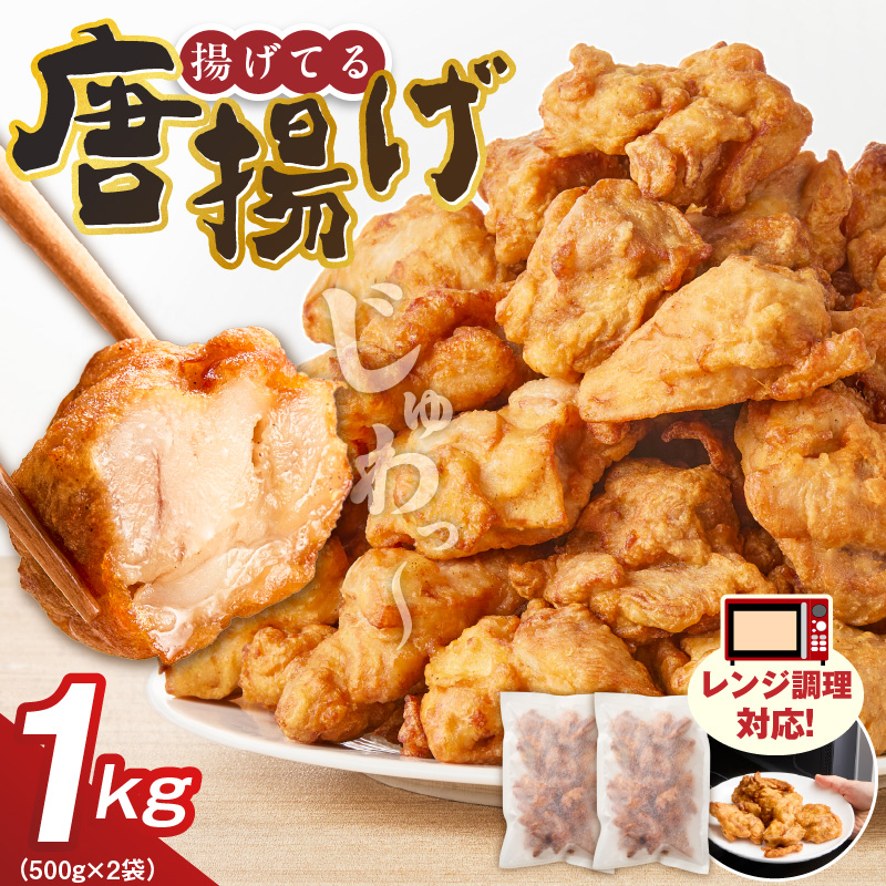 唐揚げ　500g×2袋 _ 500g × 2袋 計 1000g 肉 鶏肉 手間なし 簡単 調理 レンジ調理 便利 おかず 惣菜 晩ごはん おつまみ 晩酌 加工品 食品 グルメ 揚げ物 フライ 冷凍 福岡県 久留米市 お取り寄せ 送料無料 _Ax165