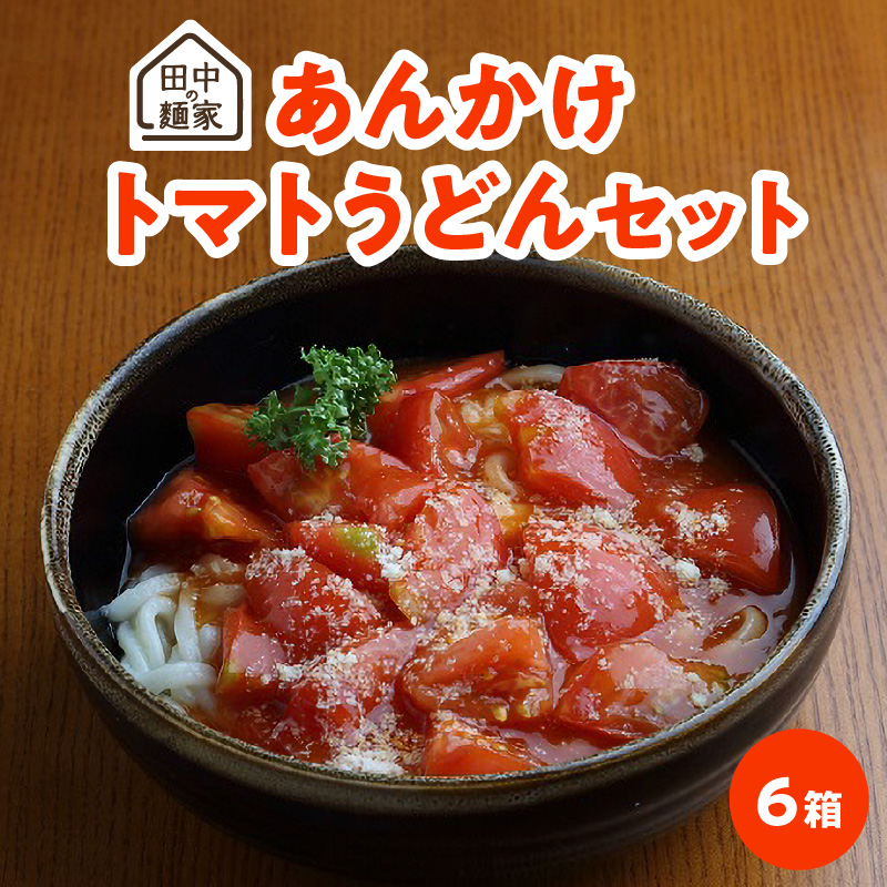 田中の麺家あんかけトマトうどんセット6箱_田中の麺家 あんかけ トマト うどん セット 6箱 常温 半生タイプ 2人前 フレッシュトマト 和風 イタリアン 特製 スープ トマト ペースト スープ付き 人気 メニュー 手軽 おいしい お取り寄せ お取り寄せグルメ 福岡県 久留米市 送料無料_Bu003
