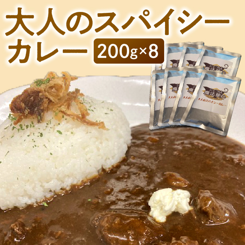 大人のスパイシーカレー200g×8_福岡県産 筑後うどん 濃縮だし セット 麺 100g (50g×2束) × 6袋 だし 200ml × 2本 小麦 乾麺 柔らかい コシ 温麺 ざる サラダ 美味しい 昆布 カツオ 風味 国産 常温 食品 食べ物 麺類 うどん 筑後 お取り寄せ お取り寄せグルメ 福岡県 久留米市 送料無料_Ca021