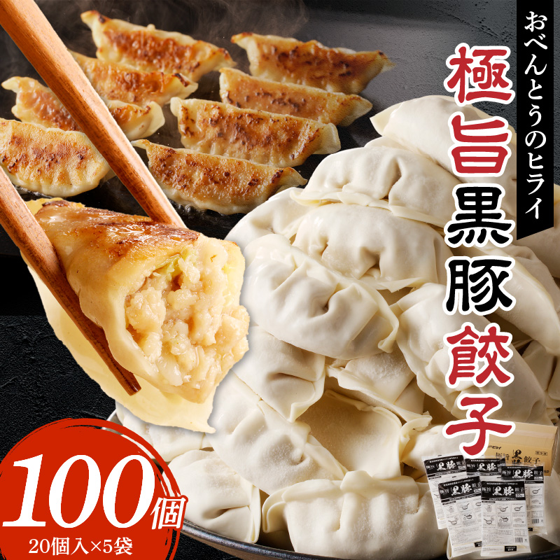 極旨黒豚餃子_極旨黒豚餃子 （23g×20 個）×5 袋 餃子 100個 三桃食品 おべんとうのヒライ 鹿児島県産 黒豚 肉 豚肉 国産 極旨 黒豚餃子 食品 食べ物 おかず おつまみ 水餃子 揚げ餃子 冷凍 簡単調理 カリカリ もっちり 福岡 久留米 お取り寄せ お取り寄せグルメ 送料無料_Cx221