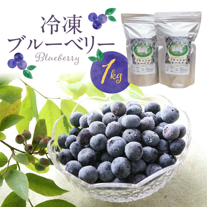 冷凍ブルーベリー 1kg_冷凍 ブルーベリー １kg 完熟 自家農園 ミキサー アイス ヨーグルト シャーベット スムージー アントシアニン 疲れ目 腸内環境 国産 ジャム レシピ 冷凍フルーツ 果物 フルーツ お取り寄せ くだものお取り寄せ 福岡県 久留米市 送料無料_Fx005
