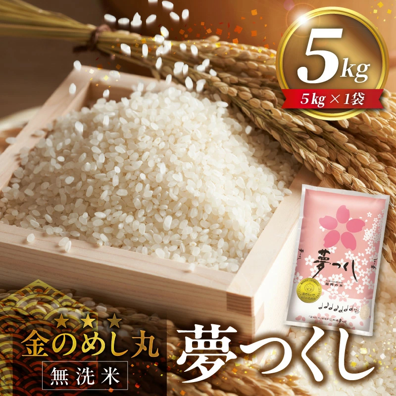 【無洗米】金のめし丸夢つくし　5kg　令和6年米_令和6年産 無洗米 金のめし丸 夢つくし 1袋 ツヤツヤ もちもち ごはん 食感 ほのかな 甘み ロングセラー オリジナル米 農産物検査 上位等級 国産 食品 食べ物 米 白米 精米 グルメ お取り寄せ お取り寄せグルメ 福岡県 久留米市 送料無料_Gr056