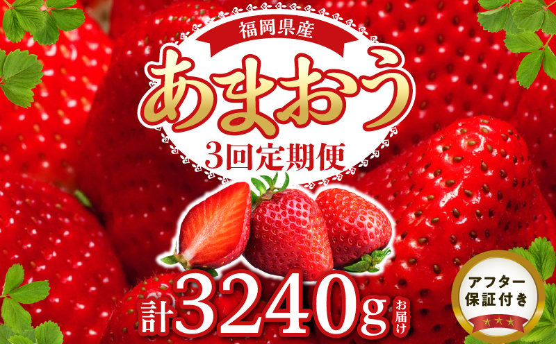 [定期便 3回]あまおう 約270g 4パック×3回 計12パック いちご あまおう 計12パック 福岡県産 甘い 濃厚 ブランド苺 果物 フルーツ ストロべリー スイーツ パフェ ショートケーキ パンケーキ スムージー ジャム 国産 福岡県 久留米市 お取り寄せ 送料無料