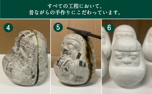 2号 だるま 鉢巻なし 直方だるま 張り子だるま 縁起物