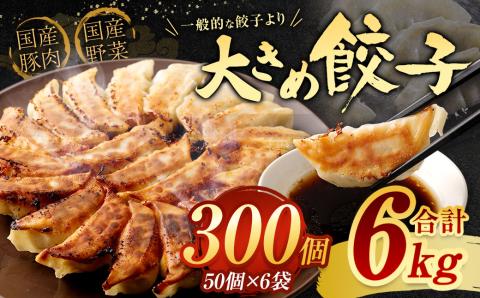 【国産冷凍生餃子】ラー麦を使用した大きめ餃子 300個 計6kg 餃子 ギョーザ ラー麦