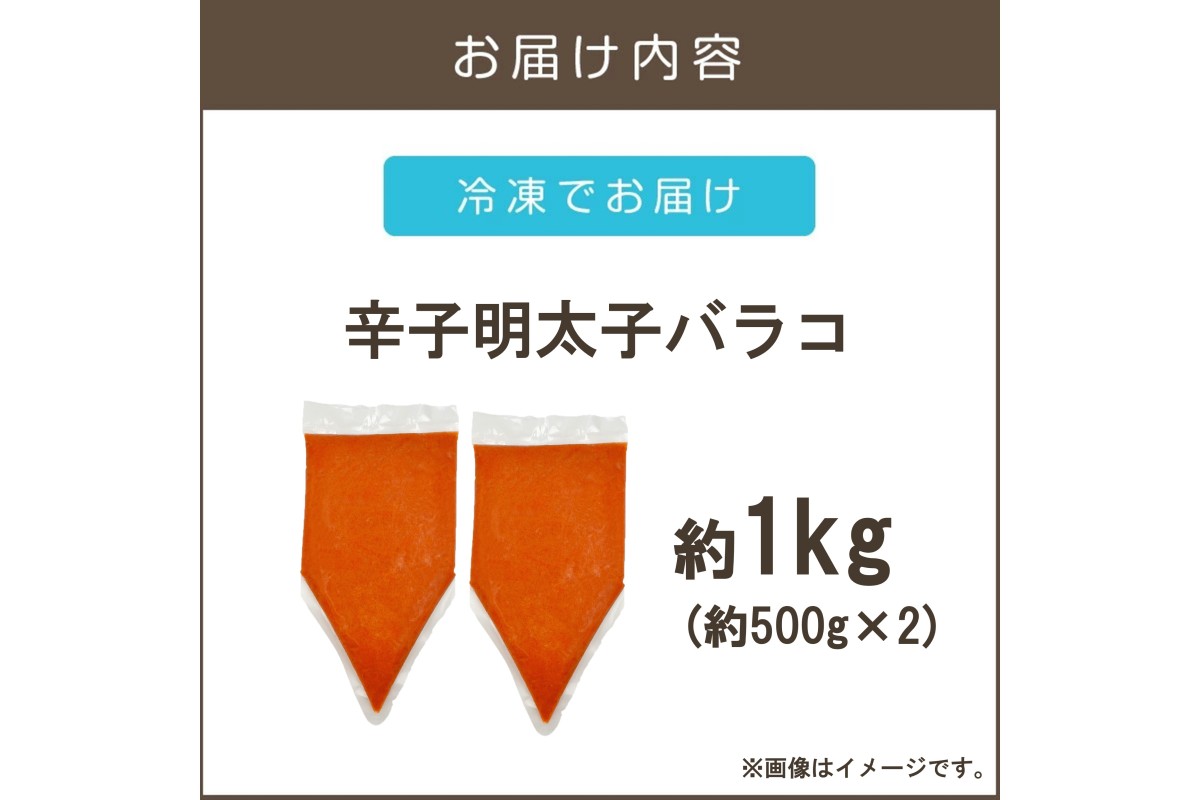 【A-843】訳アリ!博多辛子明太子バラコ 1kg