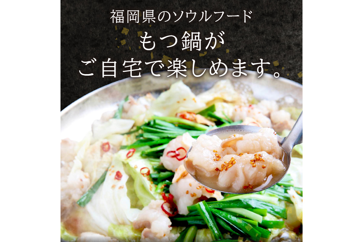 【B3-078】九州産黒毛和牛もつ鍋（醤油）2人前