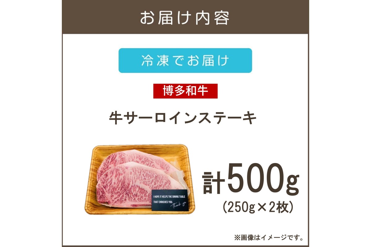 【B4-042】【A4-A5ランク】博多和牛サーロインステーキ 500g