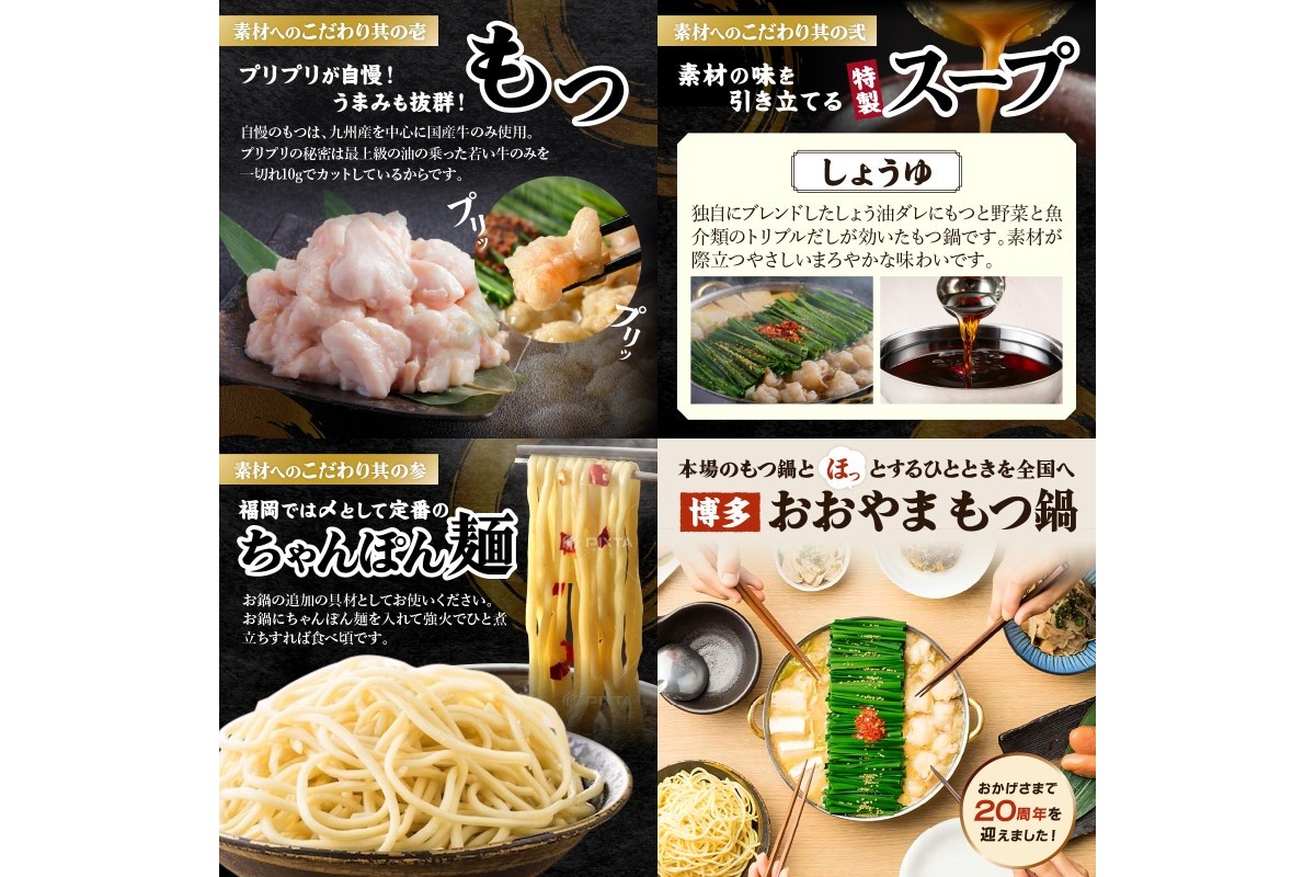 【J2-012】博多名物もつ鍋バラエティセット【隔月定期便(計6回発送)】