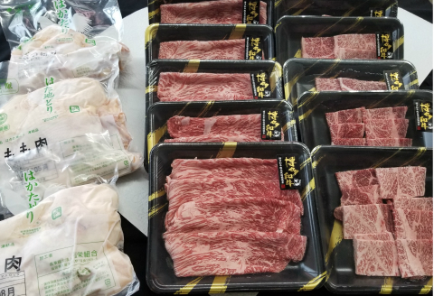 【S-019】博多和牛＆はかた地どり バラエティーセット(明太子付き)【12カ月定期便】