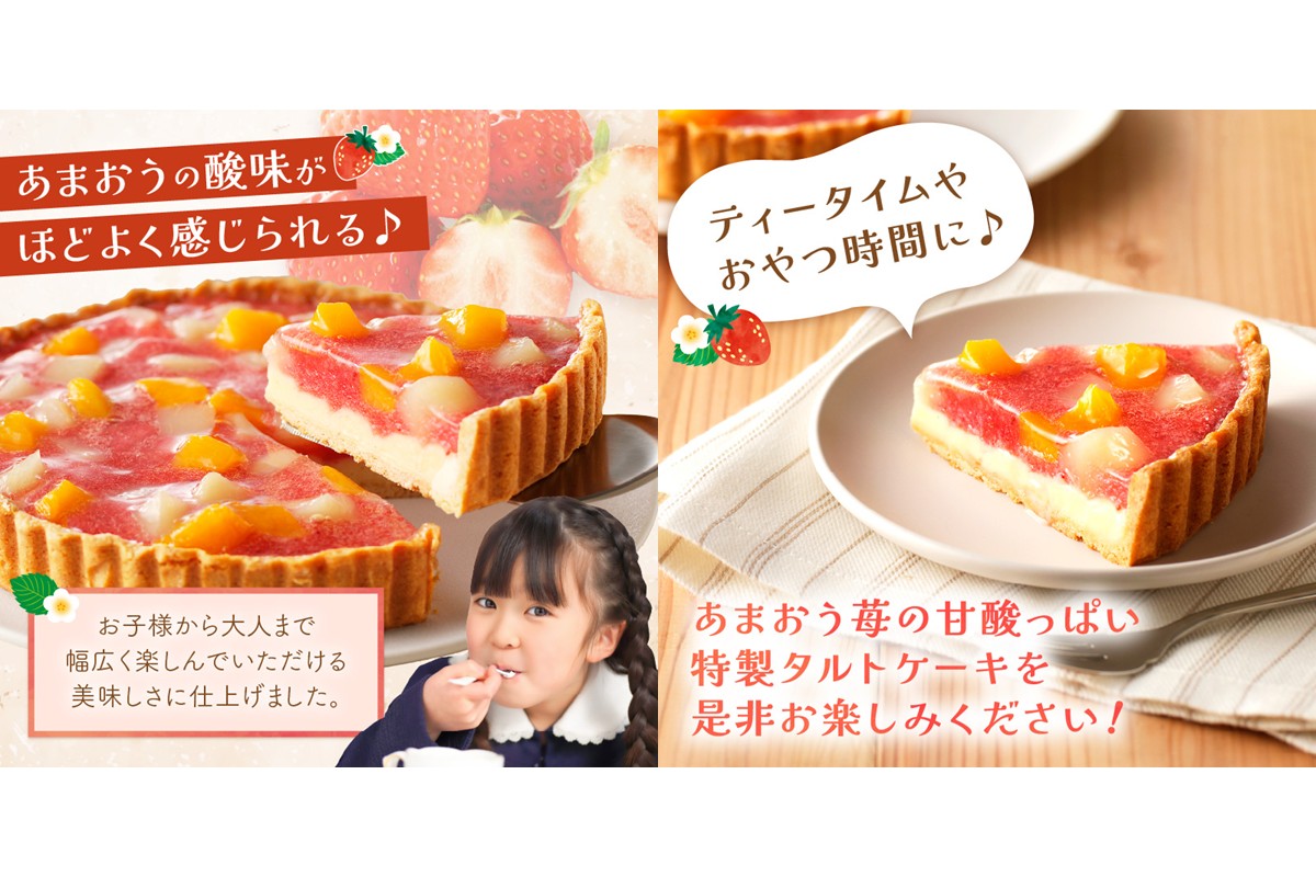 【A4-032】あまおう苺のタルトケーキ 6号(約18cm)4～6人分